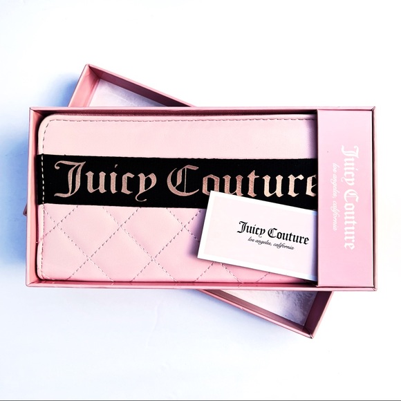 Juicy Couture Starburst Macaroon Pink Zip Around Wallet with Charms - Picture 2 of 12